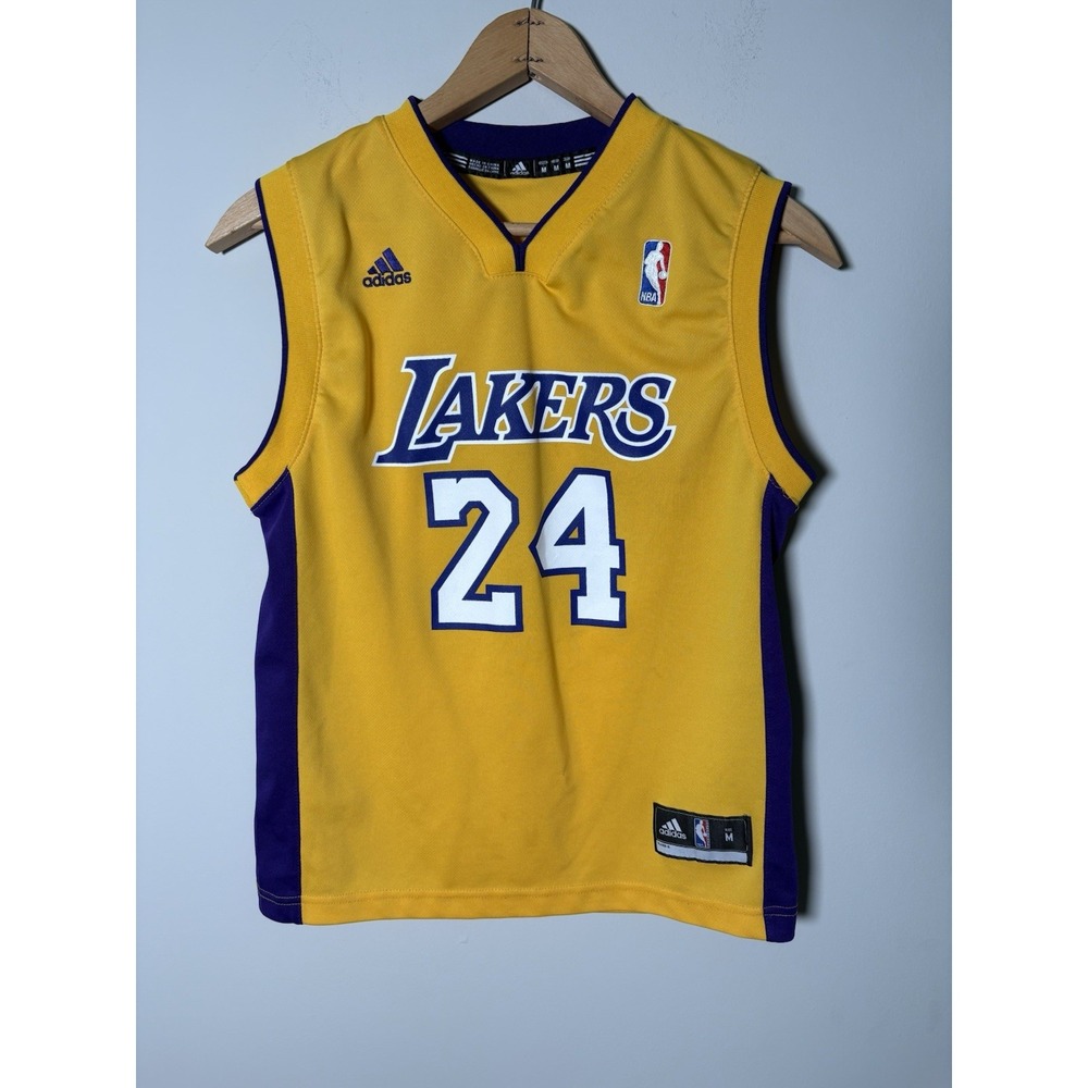 Adidas Los Angeles Lakers Kobe Bryant 24 Jersey Gold Youth Medium M Vintage NBA